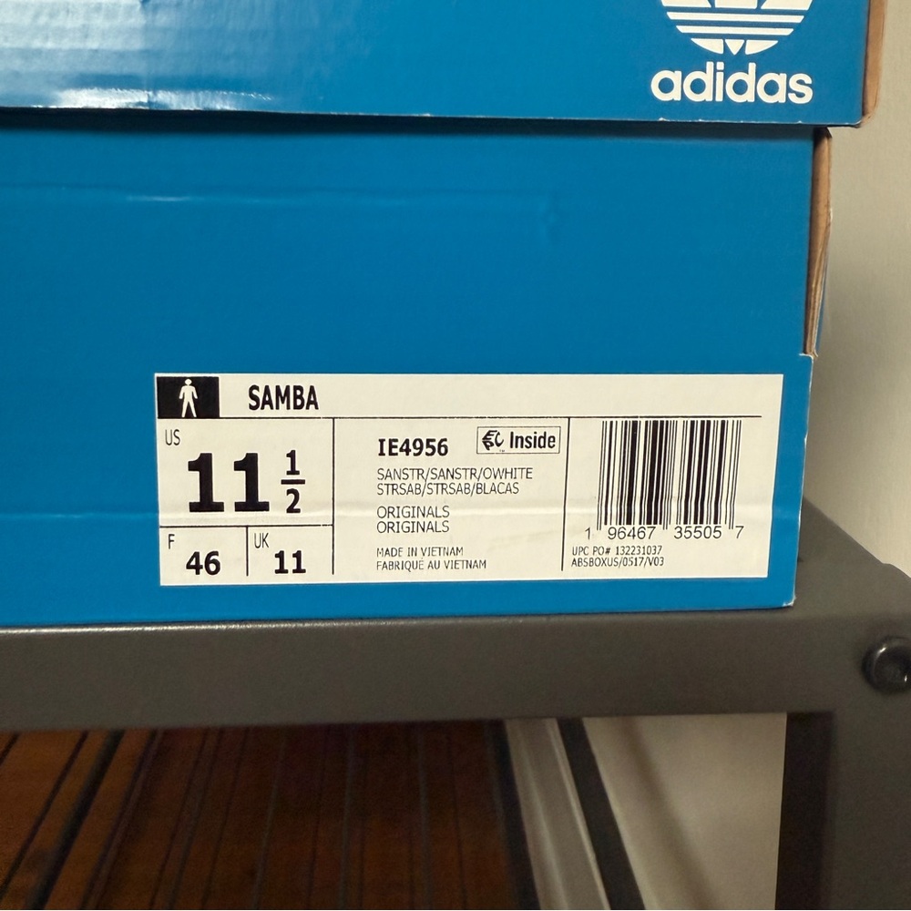 Adidas Samba Sneakers in “Sand” Colorway (WORN ONCE) - Picture 3 of 3